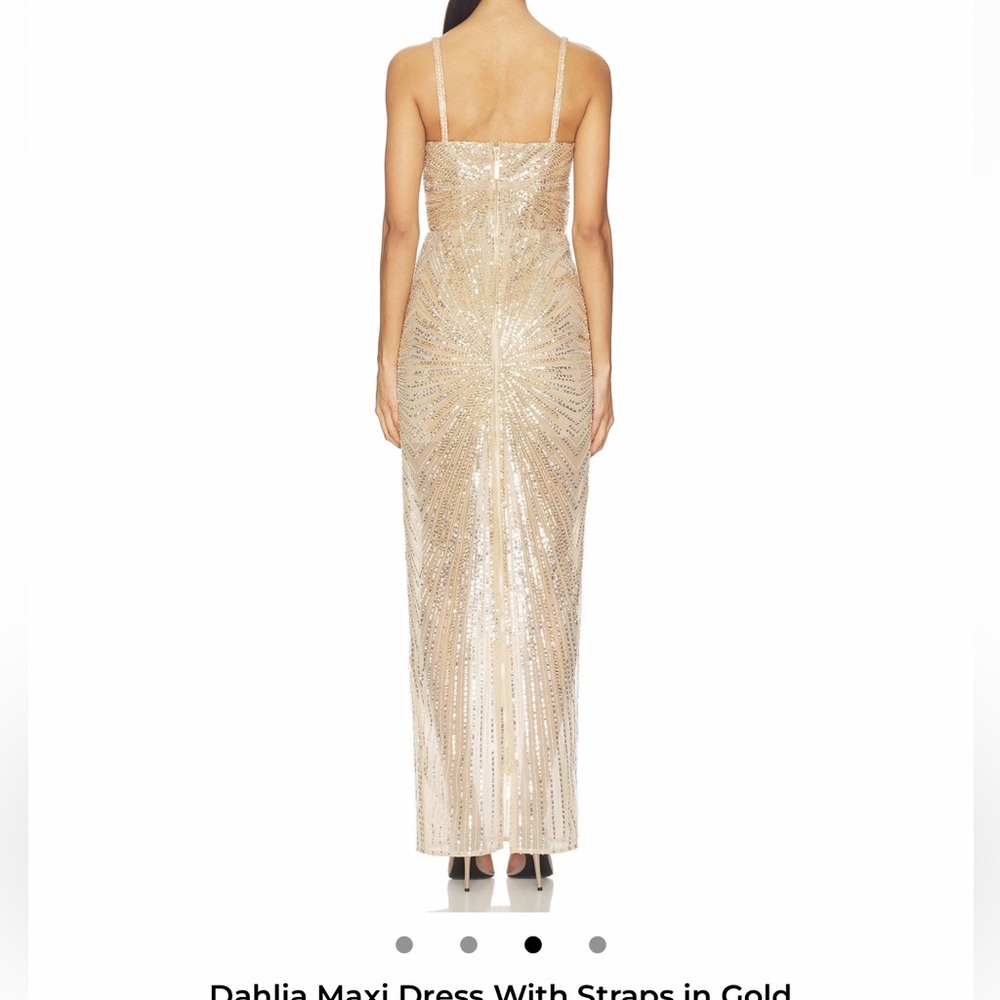 Bronx and Banco Gold Dahlia Maxi Dress with Straps - Picture 2 of 3